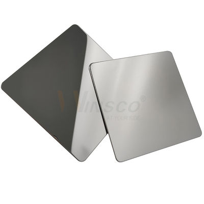 Kalite  Ornamental Super Mirror Stainless Steel Sheet 201 304 316 Grade With Silver PVD Color Fabrika