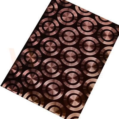 Kalite  Rose Gold Decorative Stainless Steel Sheet Metal PVD Color CD Polishing 3D Laser Cold Rolled Fabrika
