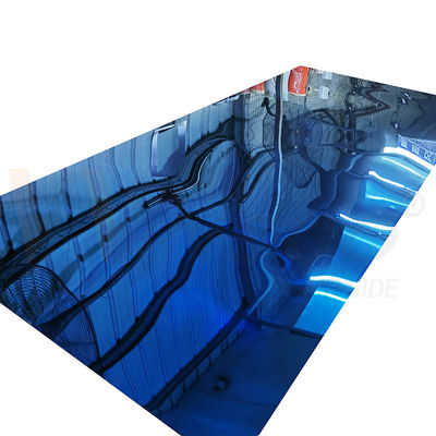 Kalite  304 304L Grade Blue Colored Mirror Surface Stainless Steel Sheet 4FTX8FT Fabrika