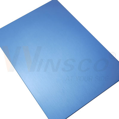 Kalite  1000mmx2000mm  Stainless Steel Satin Sheet Decorative Sapphire Blue Matte 0.4-3.0mm Thickness Hairline Fabrika