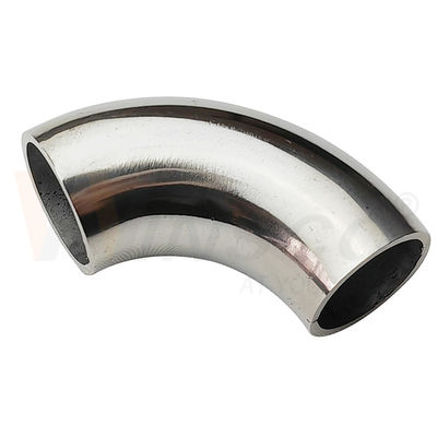 Kalite  1.2mm 1.5mm Thickness 201 304 316 Grade Mirror Satin Surface 15.9mm OD Stainless Steel Handrail Elbow 55mm Arc Length Fabrika