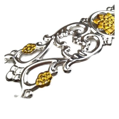 Kalite  Customizable Stainless Steel Decorative Scrolls & Floral Ornaments with Polished Silver Finish for Architectural Metalwork Fabrika