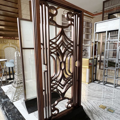 Kırmızı Bronz Saç Çizgisi Yüzey Inox Paslanmaz Çelik Sac Bölücüler 304l Oda Bölücü Ekran