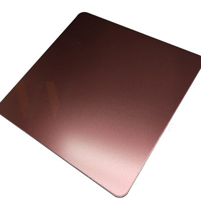 1250mm Dekoratif Paslanmaz Çelik Sac Boncuk Kumlanmış Bitmiş Gül Altın Sınıfı 201 304 316