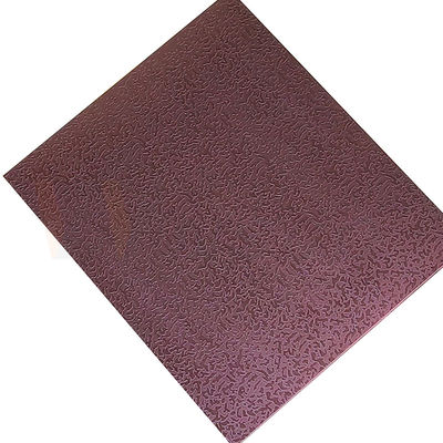 1500mmx300mm Dekoratif Paslanmaz Çelik Levha Gül Kırmızı Taş Desenli Kazınmış Bitmiş