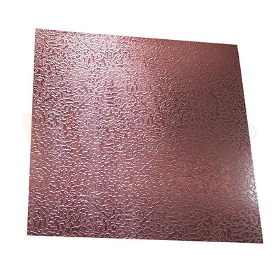 1500mmx300mm Dekoratif Paslanmaz Çelik Levha Gül Kırmızı Taş Desenli Kazınmış Bitmiş