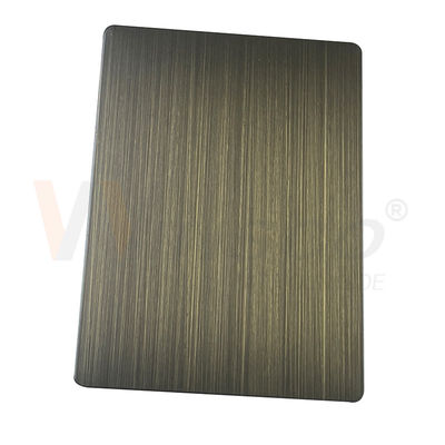 316 Dekoratif Paslanmaz Çelik Sac 3mm El Kararmış Fırçalanmış Yeşil Bronz