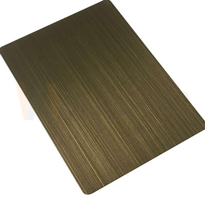 316 Dekoratif Paslanmaz Çelik Sac 3mm El Kararmış Fırçalanmış Yeşil Bronz