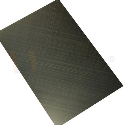 Kalite Kontrol Çapraz Saç Çizgisi Bitmiş Yeşil Bronz 0.3mm SS Dekoratif Levhalar