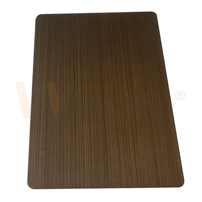 0.3-3mm Dekoratif Paslanmaz Çelik Sac El Kararmış Fırçalanmış Sarı Bronz Mat Soğuk Haddelenmiş