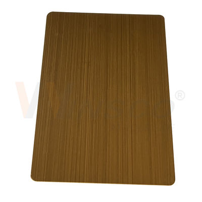 0.3-3mm Dekoratif Paslanmaz Çelik Sac El Kararmış Fırçalanmış Sarı Bronz Mat Soğuk Haddelenmiş