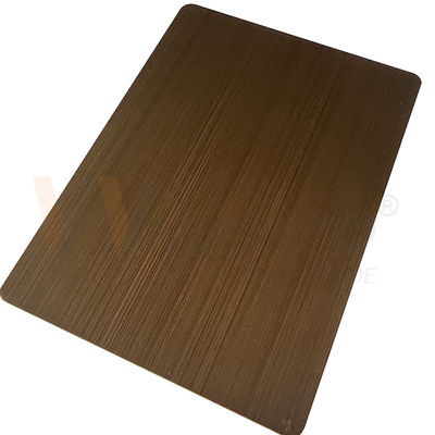 0.3-3mm Dekoratif Paslanmaz Çelik Sac El Kararmış Fırçalanmış Sarı Bronz Mat Soğuk Haddelenmiş