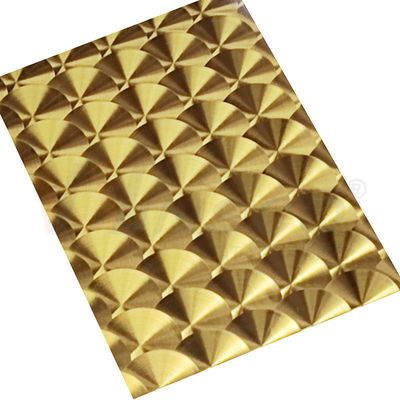 CD Saç Çizgisi Titanyum Altın 3D Lazer SS 201 304 316 Dekoratif Paslanmaz Çelik Levha