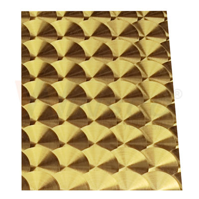 CD Saç Çizgisi Titanyum Altın 3D Lazer SS 201 304 316 Dekoratif Paslanmaz Çelik Levha
