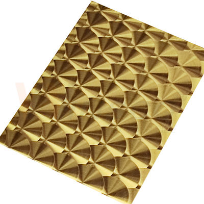 CD Saç Çizgisi Titanyum Altın 3D Lazer SS 201 304 316 Dekoratif Paslanmaz Çelik Levha