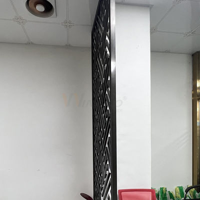 Siyah Mat Bitmiş Paslanmaz Çelik Ekran Bölme Odası Bölücü Ekran Modern Tasarım