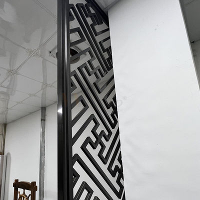 Siyah Mat Bitmiş Paslanmaz Çelik Ekran Bölme Odası Bölücü Ekran Modern Tasarım