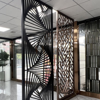 Yatak Odası Tasarımı İçin High End Wall Art Paslanmaz Çelik Bölücü Ekran Bölme