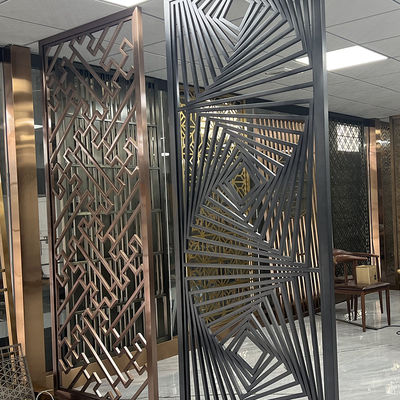 Yatak Odası Tasarımı İçin High End Wall Art Paslanmaz Çelik Bölücü Ekran Bölme