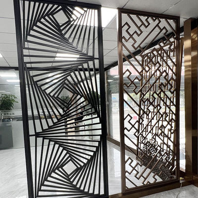 Yatak Odası Tasarımı İçin High End Wall Art Paslanmaz Çelik Bölücü Ekran Bölme