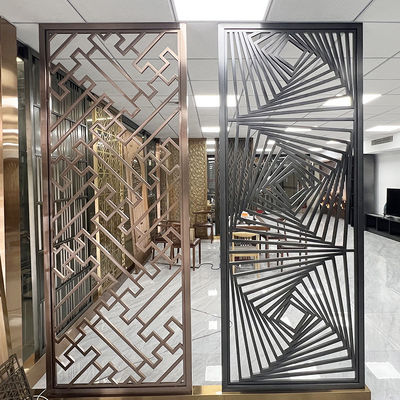 Yatak Odası Tasarımı İçin High End Wall Art Paslanmaz Çelik Bölücü Ekran Bölme