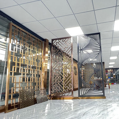Titanyum Golde Fırçalanmış Yemek Odası Ekran Duvar Paslanmaz Çelik Sanat Panelleri 1250mm