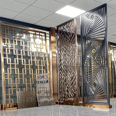 Titanyum Golde Fırçalanmış Yemek Odası Ekran Duvar Paslanmaz Çelik Sanat Panelleri 1250mm