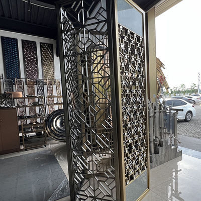 Otel Lobisinde Bölme Tasarımı Paslanmaz Çelik Duvar Bölücü