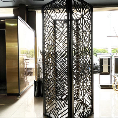 Otel Lobisinde Bölme Tasarımı Paslanmaz Çelik Duvar Bölücü
