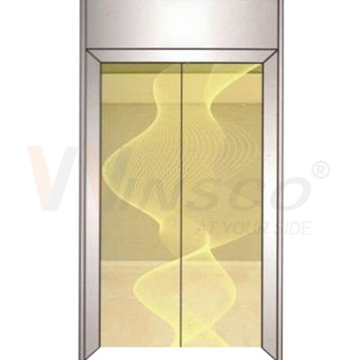 0.8mm Asansör Paslanmaz Çelik Sac Ayna Altın Kazınmış 4x8ft