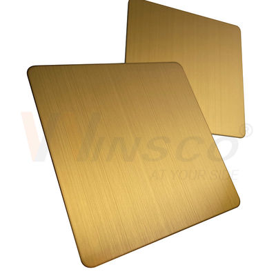 1219mmx2438mm JIS 201 304 316 Titanyum Altın Paslanmaz Çelik İnce Çizgili Sac