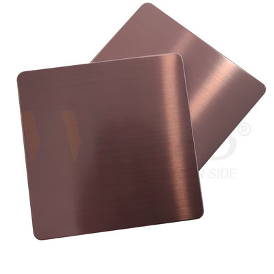 1000x2000mm İnce Çizgili Paslanmaz Sac Gül Altın DIN 201 304 316