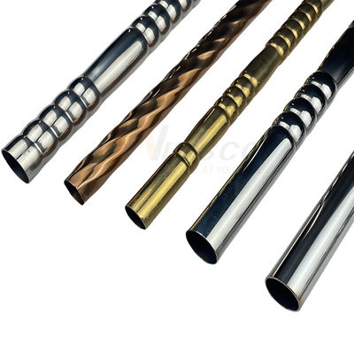 Ss Dişli 0.3mm Dekoratif Paslanmaz Çelik Boru Boru Çeşitli Şekiller Inox 201 304 316 Desen Kabartmalı