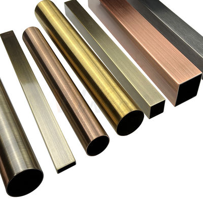 Inox Dekoratif 0.3mm Paslanmaz Çelik Kaynaklı Boru Boru 201 304 316 Sınıf Saç Çizgisi Ayna Vakum Kaplama Pvd Renk