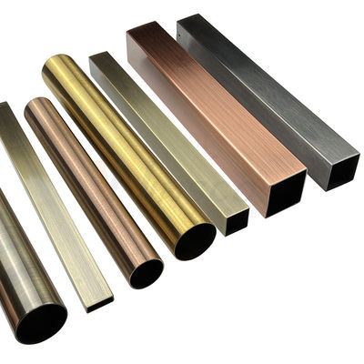 Inox Dekoratif 0.3mm Paslanmaz Çelik Kaynaklı Boru Boru 201 304 316 Sınıf Saç Çizgisi Ayna Vakum Kaplama Pvd Renk