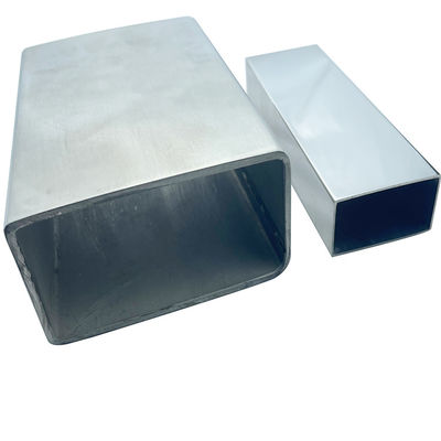 Dekoratif TUBO DİKDÖRTGEN BRILLANTE PARLAKLI 600 C-304 X 6 METROS Paslanmaz Çelik Inox Yassı Boru