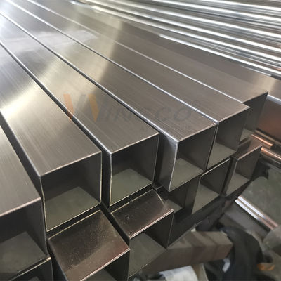 Dekoratif uygulamalar için AISI 201 304 600 Grit Polished Stainless Steel Square Tube