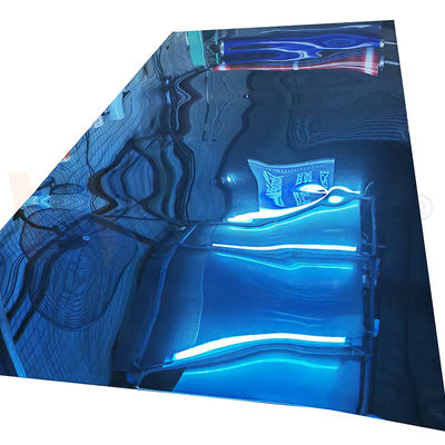 Aynanın yüzeyi Mavi Renkli Paslanmaz Çelik Yaprak 1250mmx2500mm Mill Edge 201 Grade