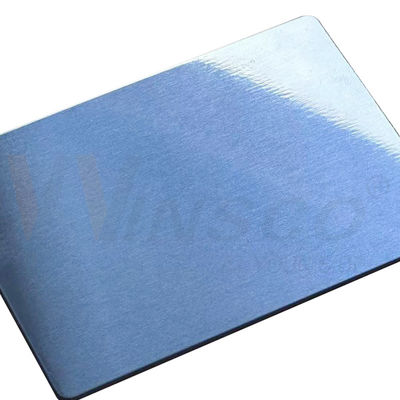 Mat saç çizgisi paslanmaz çelik levha SUS 316 316L 5ftx10ft Sapphire Blue fırçalı Inox plaka