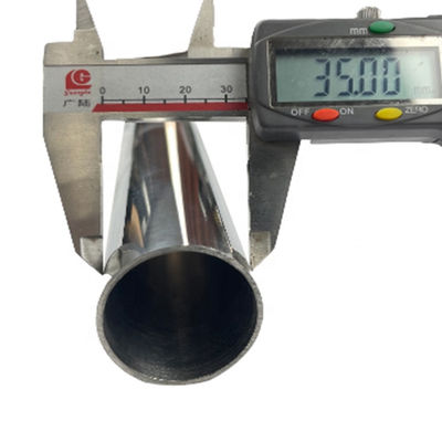 0.4mm-3.0mm Ayna Saten Yüzeyi 1 3/8'' Sıvı Metal Tüp 201 304 316 Sınıf 35mm Dia Paslanmaz Çelik Yuvarlak Tüp