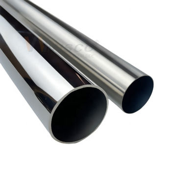 201 304 316 Sınıf 0.4mm-3.0mm Kalınlığı Paslanmaz Çelik Yuvarlak Boru 40mm Diametresi Satin Ayna Yüzeyi Inox Çubuk