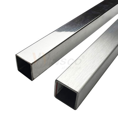 SUS 201 304 316 20mmx20mm Boyut Paslanmaz Çelik Kare Boru 0.6mm-2.0mm Duvar Kalınlığı Inox Tüp Ayna Satin Yüzeyi