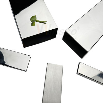 AISI 201 304 316 Ayna Saten Finish 30mmx60mm Boyutu Paslanmaz Çelik Inox Düzgen Tüp Borusu 0.5mm-2.7mm Kalınlığı
