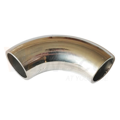 Ayna Satin Yüzeyi 55mm Yay Uzunluğu 12.7mm OD AISI 201 304 316 Paslanmaz Çelik Dirseği 1.2mm 1.5mm Kalınlığı
