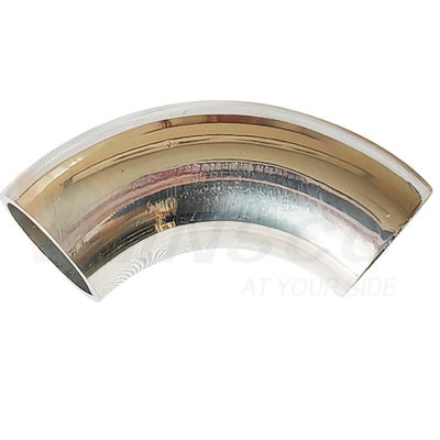 Ayna Satin Yüzeyi 55mm Yay Uzunluğu 12.7mm OD AISI 201 304 316 Paslanmaz Çelik Dirseği 1.2mm 1.5mm Kalınlığı