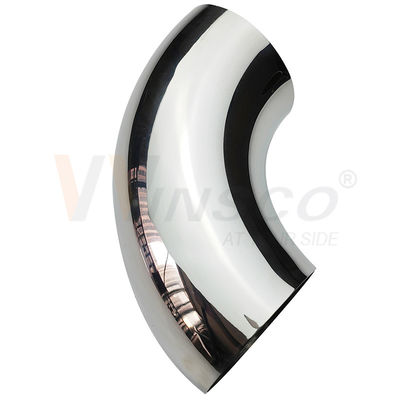 AISI 201 304 316 Ayna Saten 76.2mm 3 Inch OD Paslanmaz Çelik Eldiven Dirseği 1.2mm-2.0mm Kalınlığı