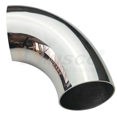 AISI 201 304 316 Ayna Saten 76.2mm 3 Inch OD Paslanmaz Çelik Eldiven Dirseği 1.2mm-2.0mm Kalınlığı