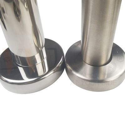 C304 C316 Paslanmaz Çelik Inox Balustrad Alt Kapak 12.7mm 19mm 1'' 31.8mm 38.1mm 2'' yuvarlak boru için