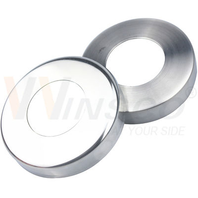 C304 C316 Paslanmaz Çelik Inox Balustrad Alt Kapak 12.7mm 19mm 1'' 31.8mm 38.1mm 2'' yuvarlak boru için