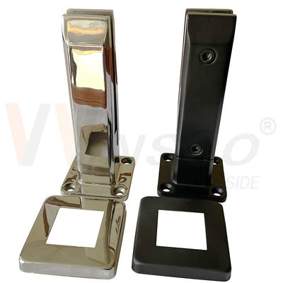 SUS 304 316 Saç çizgisi Siyah Mat Ayna Yüzeyi Paslanmaz Çelik Yüzme Havuzu Cam Spigot 12mm 24mm Cam için